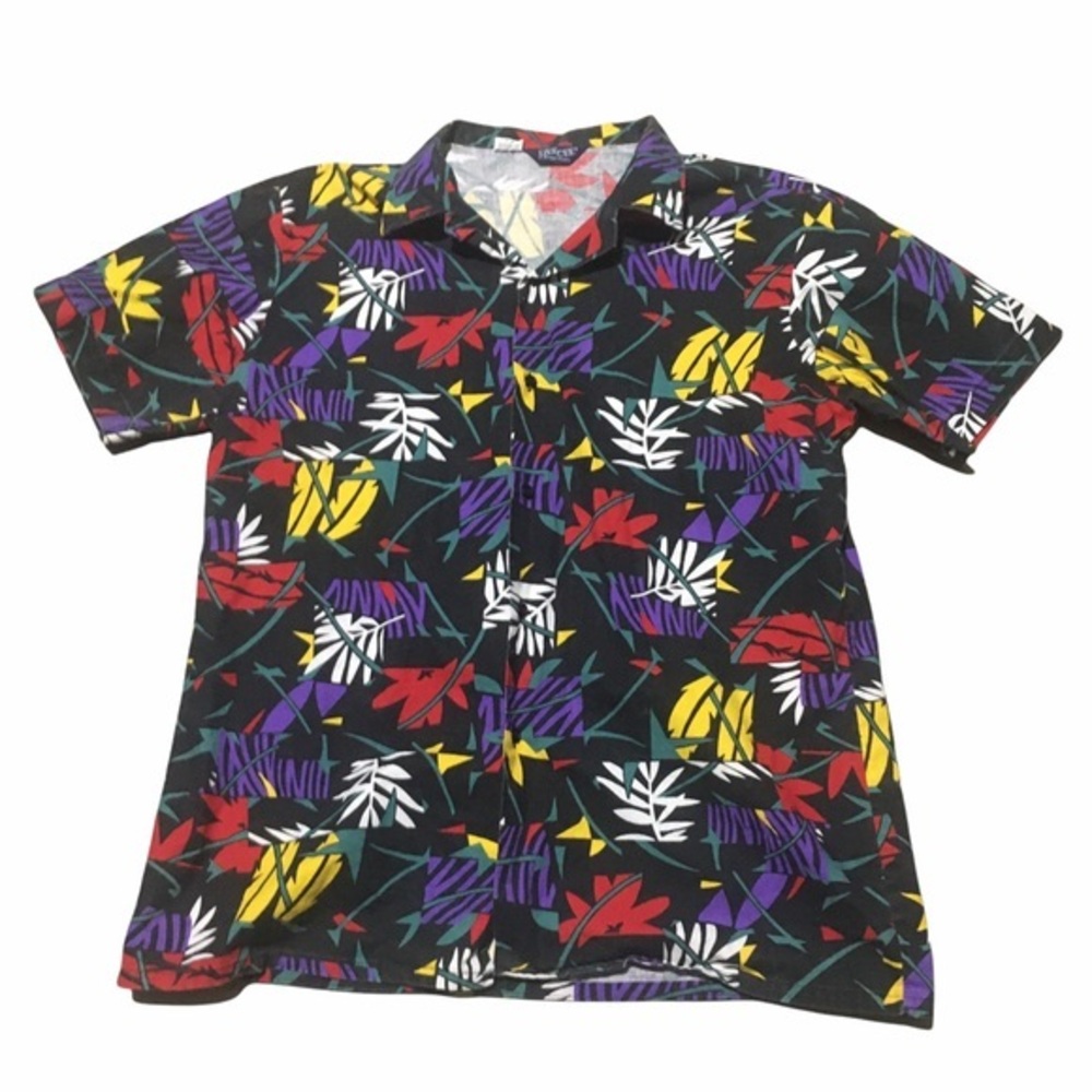 DeeCee vintage loud print button front shirt. Sz 8